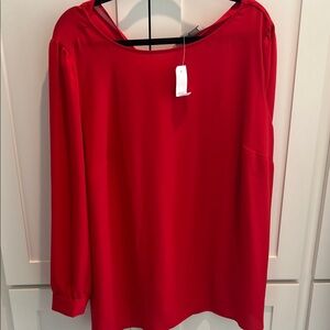 LOFT Scarlet Red Blouse